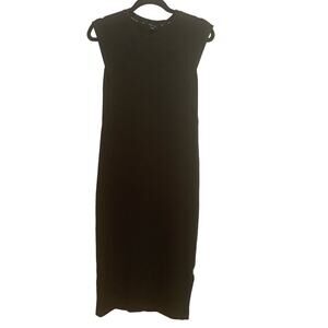 Public Rec G0-To Tank Dress Midi length Cotton Black Women's Size XS Preppy